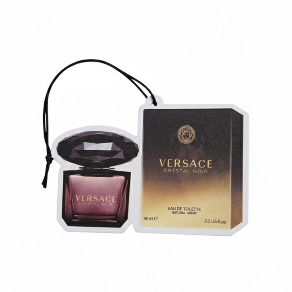 Versace Crystal Noir Scented Luxury Car Freshie | Hanging Air Freshener Card New